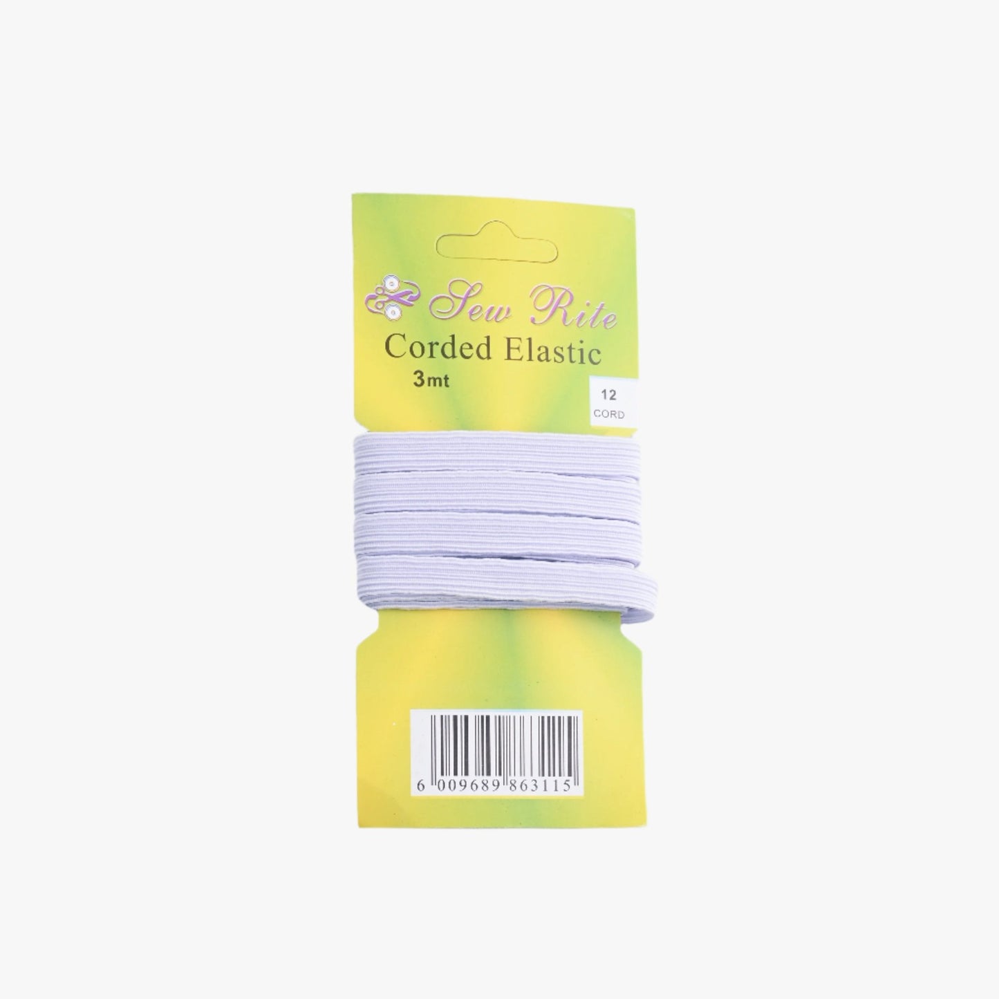 Elastic Carded - Black & White - Ragland Fabrics