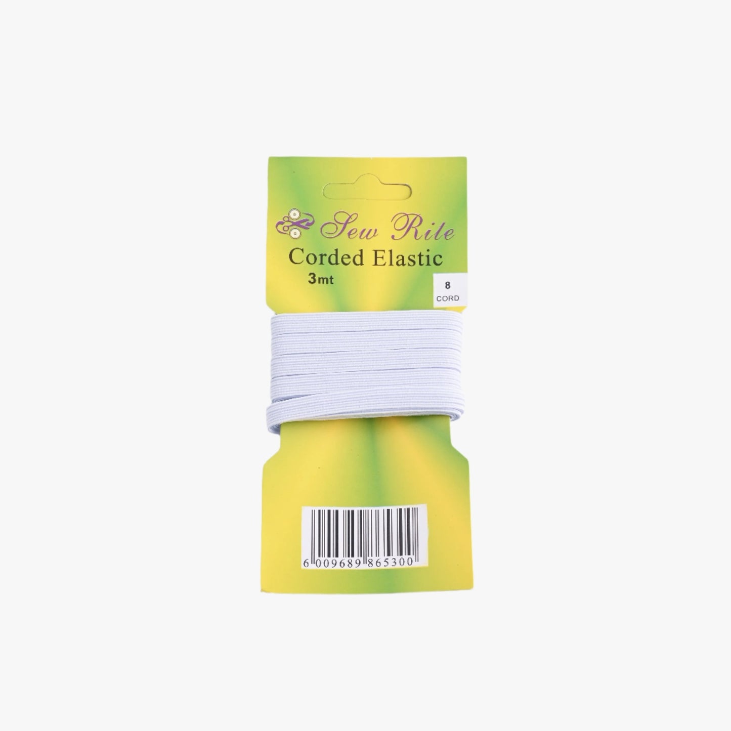 Elastic Carded - Black & White - Ragland Fabrics