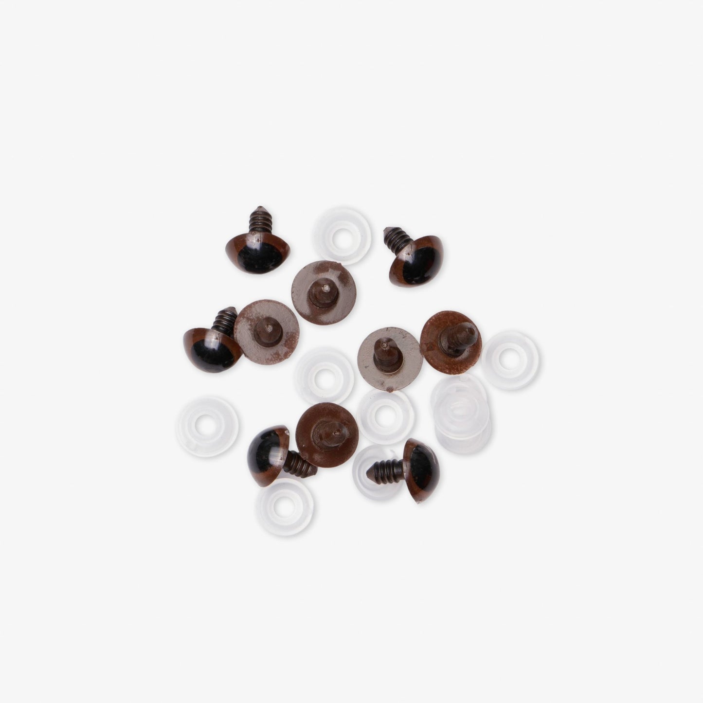Teddy Eyes Brown 16mm (5 Pairs) - Ragland Fabrics