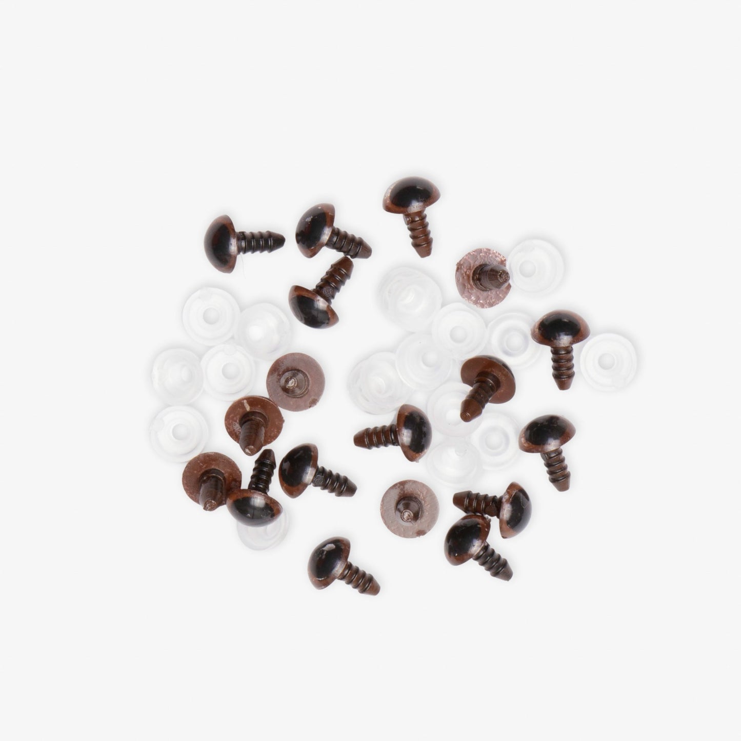 Teddy Eyes Brown 10mm (9 Pairs) - Ragland Fabrics
