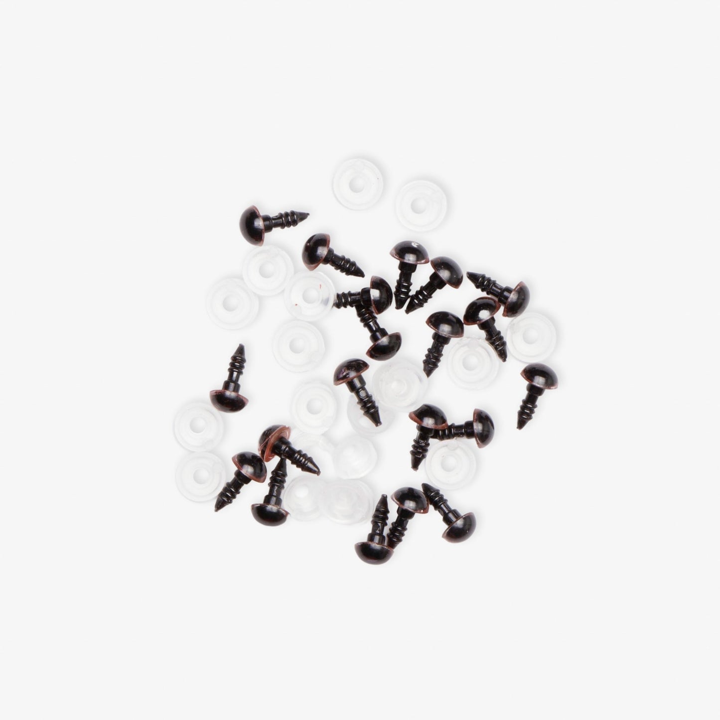 Teddy Eyes Brown 8mm (10 Pairs) - Ragland Fabrics