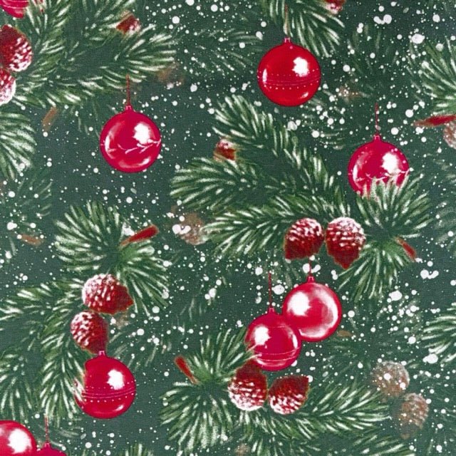 Christmas Printed Mini Matt Ornaments - Ragland Fabrics