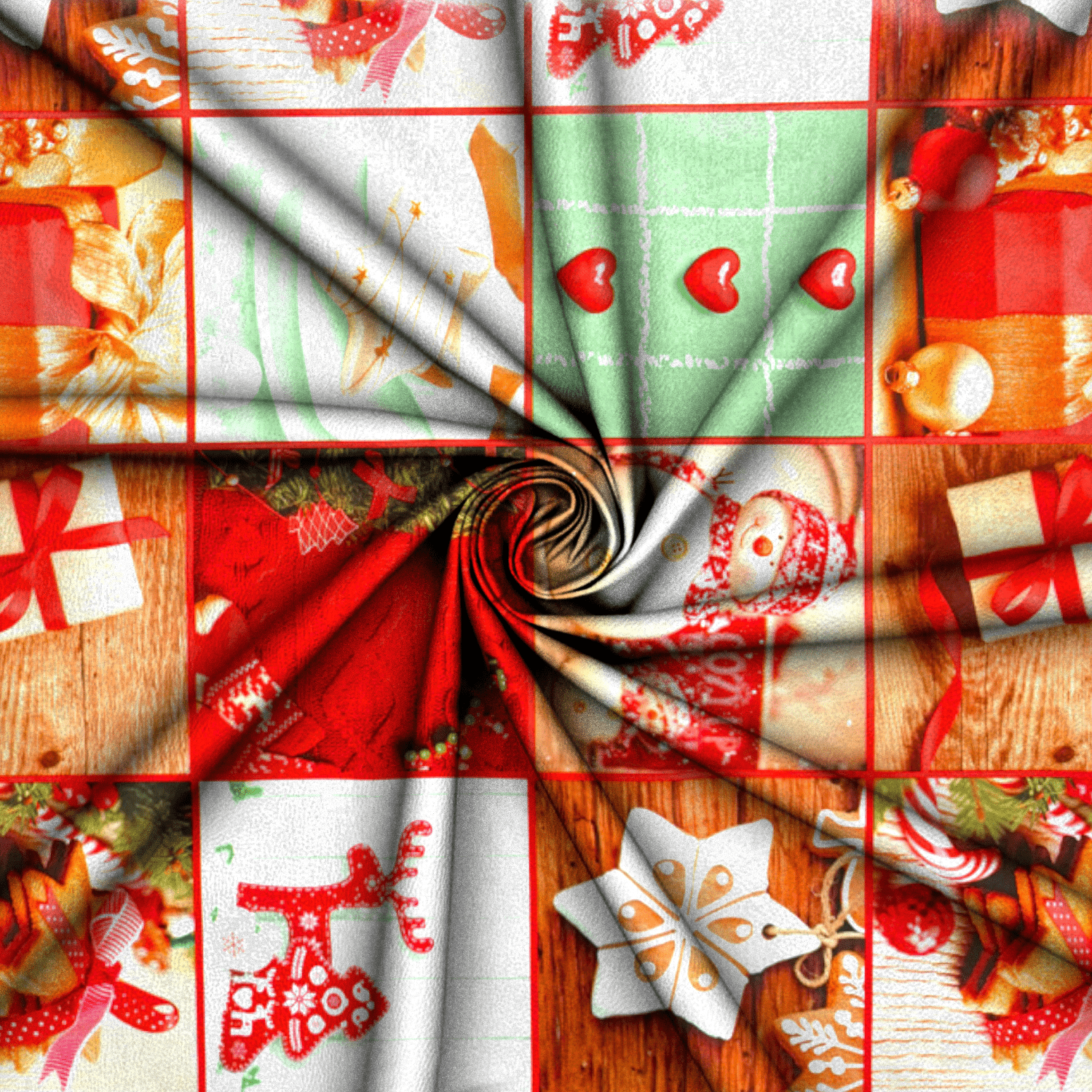 Christmas Printed PVC Table Cloth F - 6416 - 2 - Ragland Fabrics