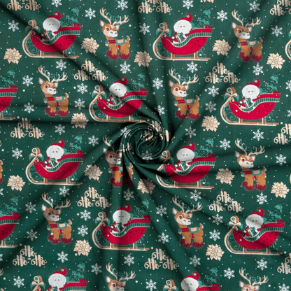 Printed Poly Cotton Slay Green 115cm - Ragland Fabrics