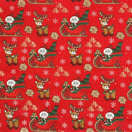 Printed Poly Cotton Slay Red 115cm - Ragland Fabrics