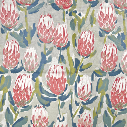 Printed Velvet Naive Protea - Ragland Fabrics