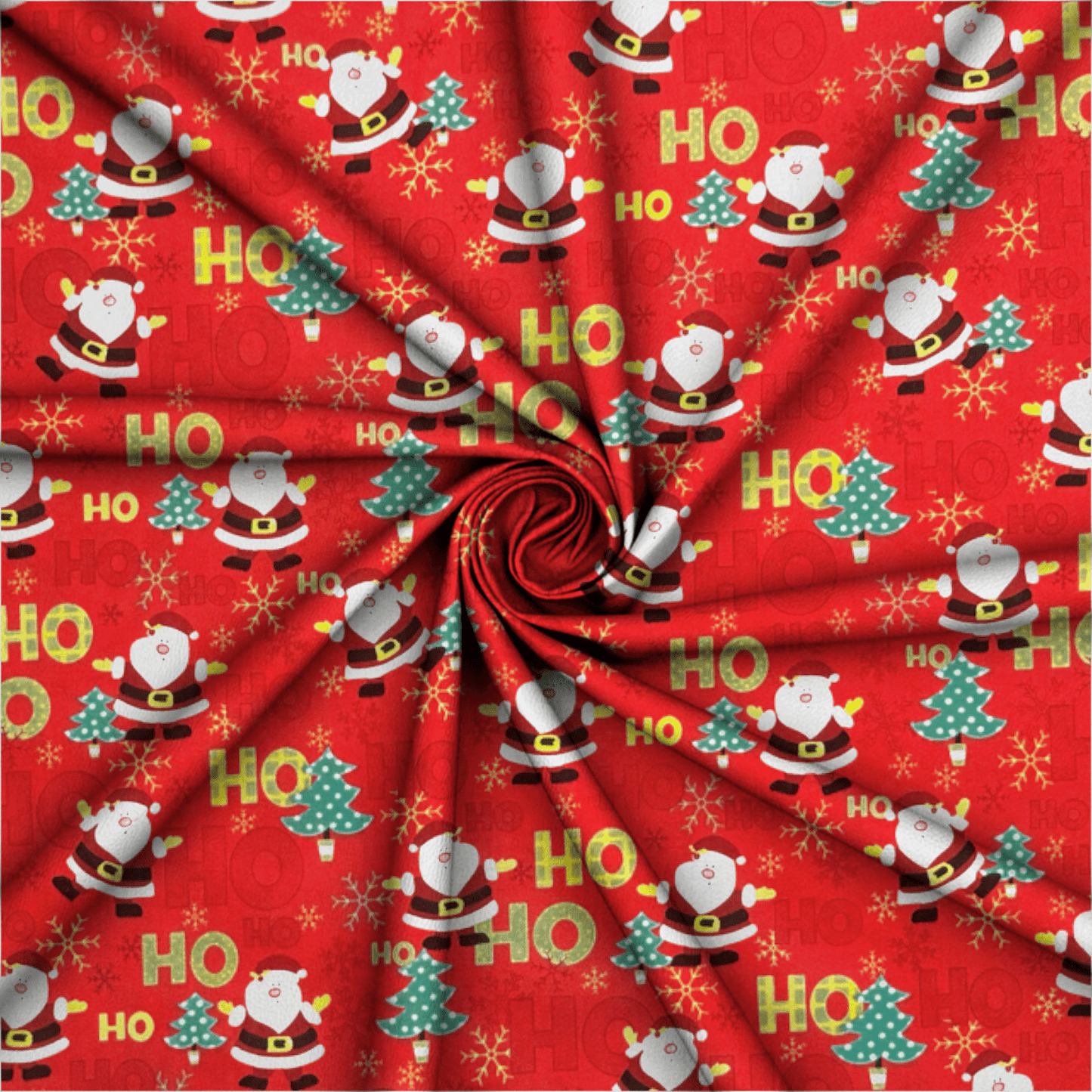 Printed Poly Cotton HO HO Red 115cm - Ragland Fabrics