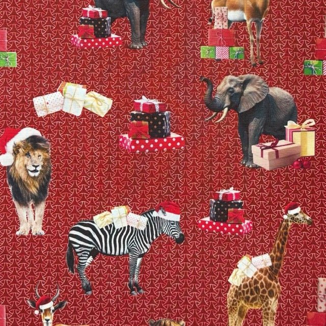 Christmas Printed Mini Matt Animal Christmas - Ragland Fabrics
