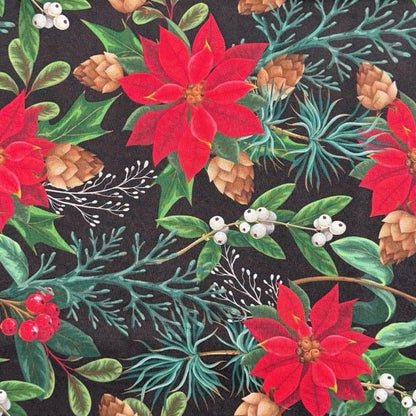 Christmas Printed Mini Matt Christmas Cones - Ragland Fabrics