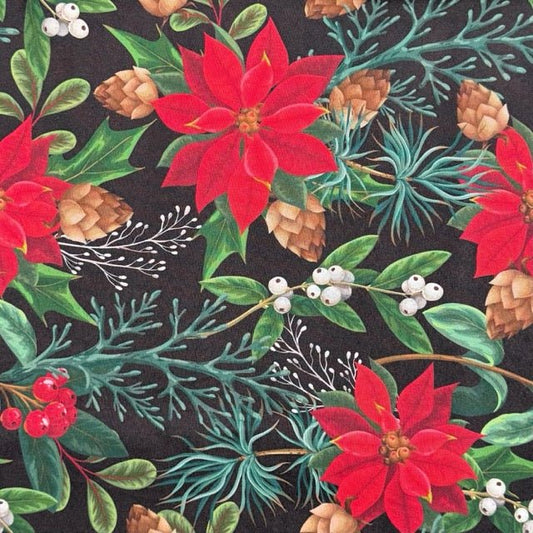 Christmas Printed Mini Matt Christmas Cones - Ragland Fabrics