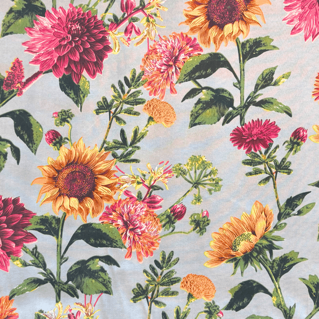 Printed Poly Cotton Hazey Dazey Grey - Ragland Fabrics