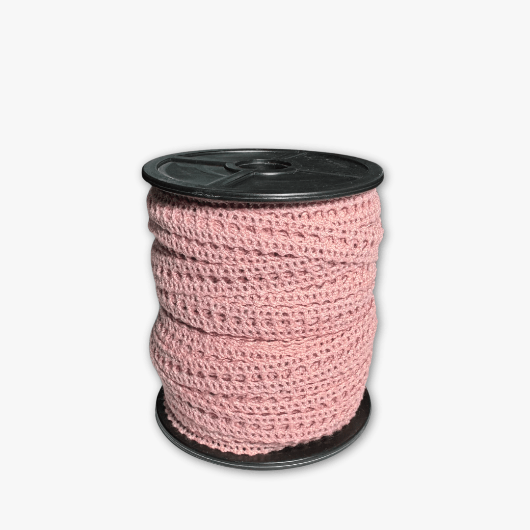 Torchon Lace Dusty Pink - 10mm - Ragland Fabrics