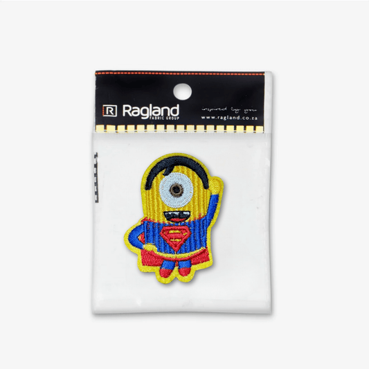 Motif Iron On Badge - SUPER MINION - Ragland Fabrics