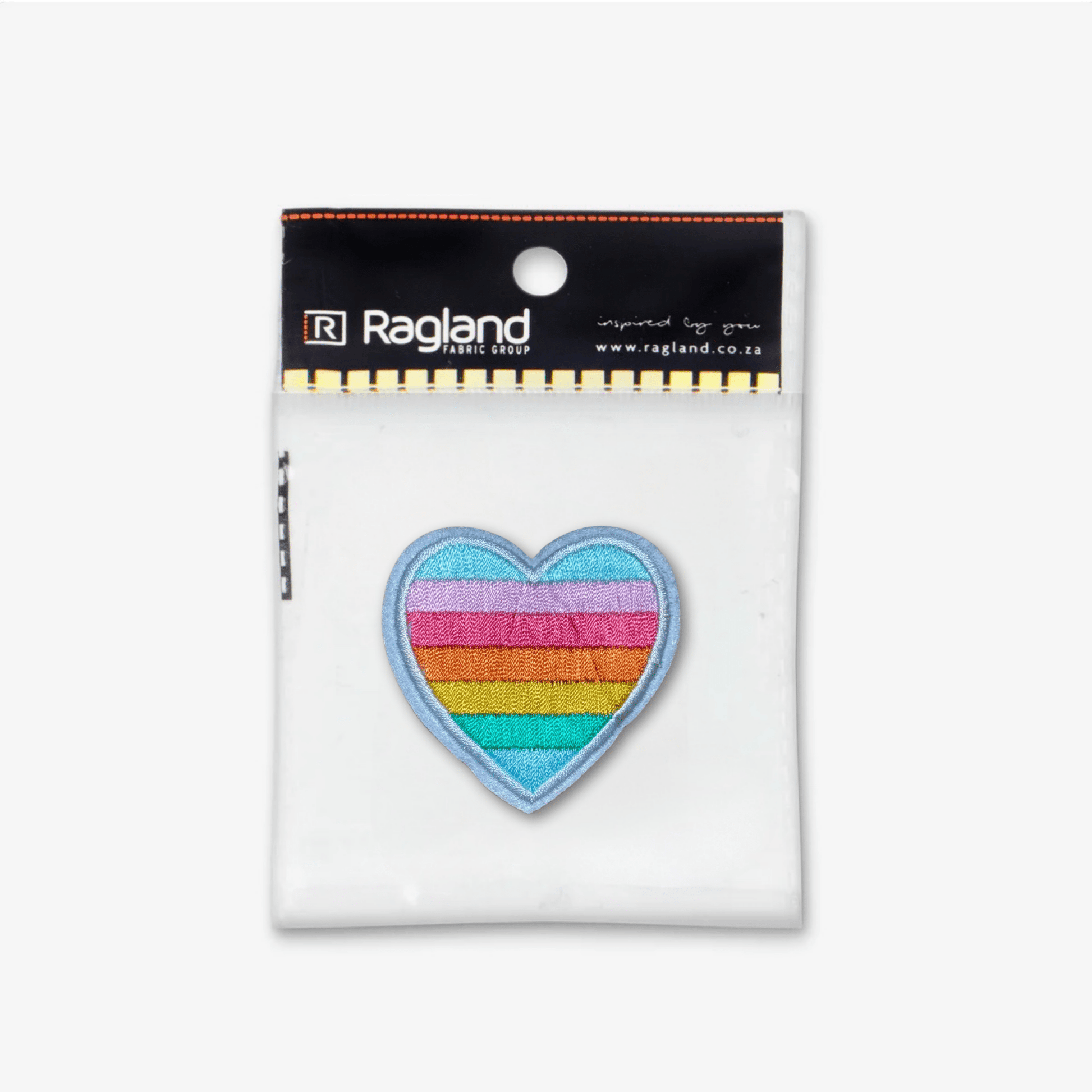 Motif Iron On Badge - LOVE HEART - Ragland Fabrics