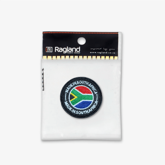 Motif Iron On Badge - MADE IN SA Black - Ragland Fabrics