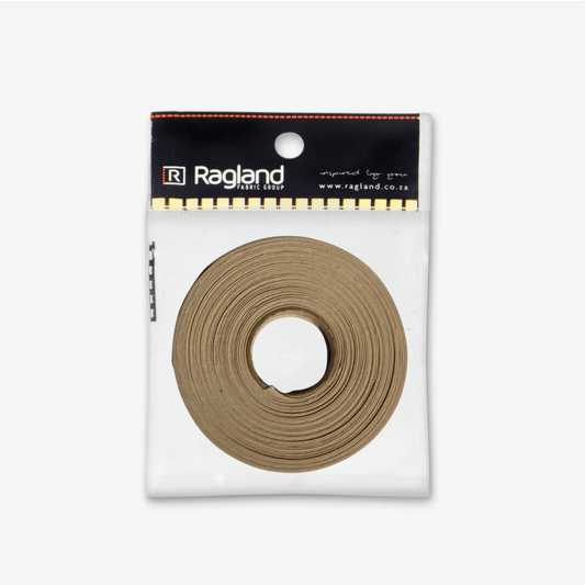 Bias Binding 14mm (20m Rolls) | Tan - Ragland Fabrics