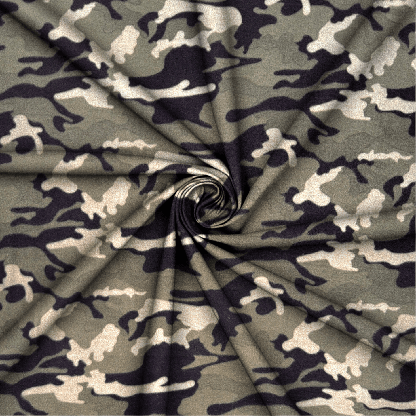Printed Polar Fleece Camo Green & Sage - Ragland Fabrics
