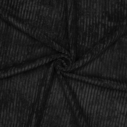 Corduroy Chunky 140cm Black Sand