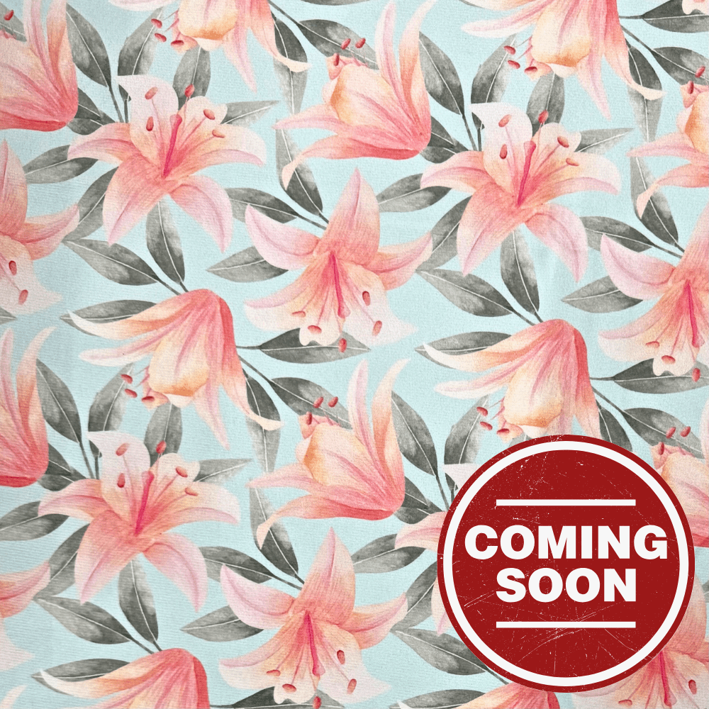 Printed Velvet Lillies - Ragland Fabrics