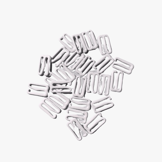 Bra Strap Buckle - 15mm | White - Ragland Fabrics