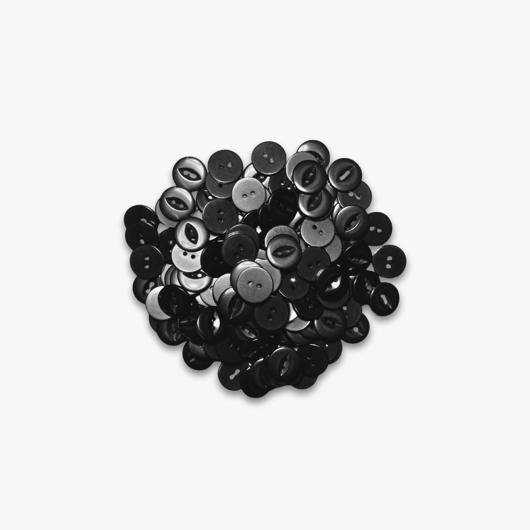 Buttons Fish Eye Black - 18.50mm - Ragland Fabrics