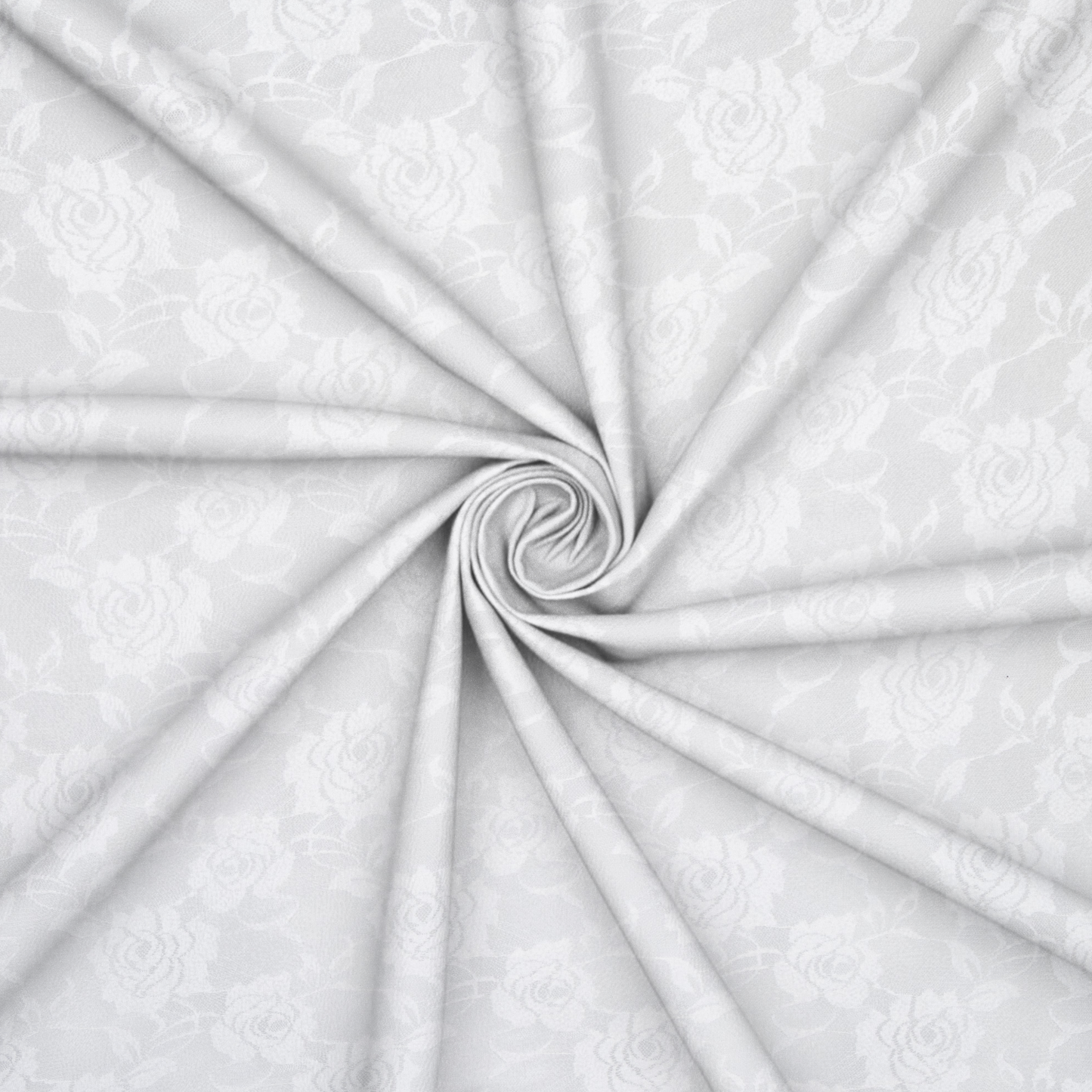 Flocked Tulle White