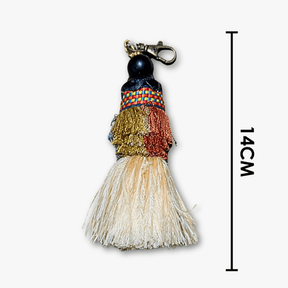 Decorative Key Tassel Fob - Feathers - Ragland Fabrics