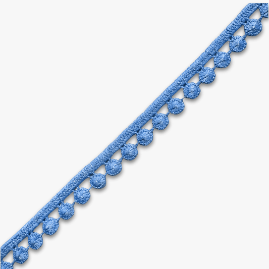 Pom Pom Lace 15mm | Light Blue - Clearance - Ragland Fabrics