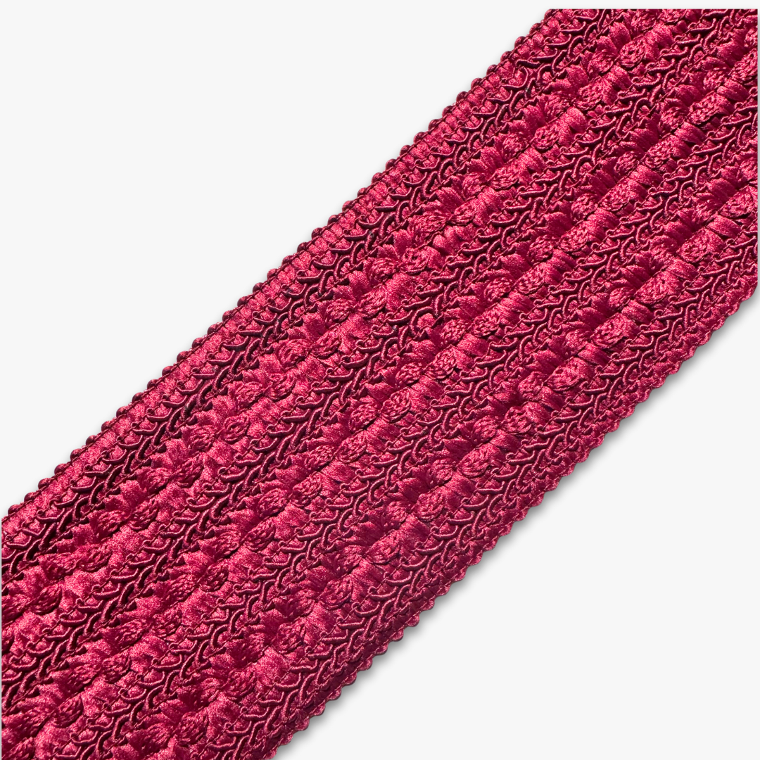 Ruched Elastic Lace Maroon | 70mm