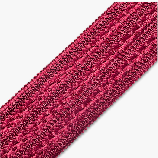 Ruched Elastic Lace Maroon | 70mm