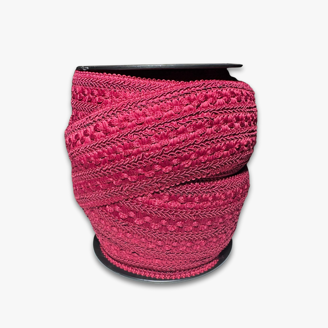Ruched Elastic Lace Maroon | 70mm