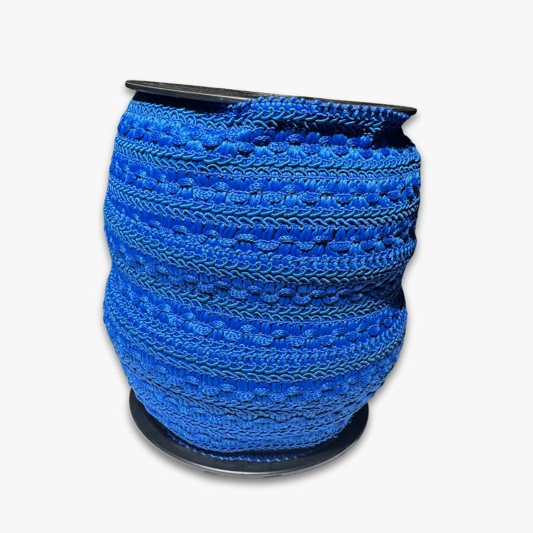 Ruched Elastic Lace Royal | 70mm