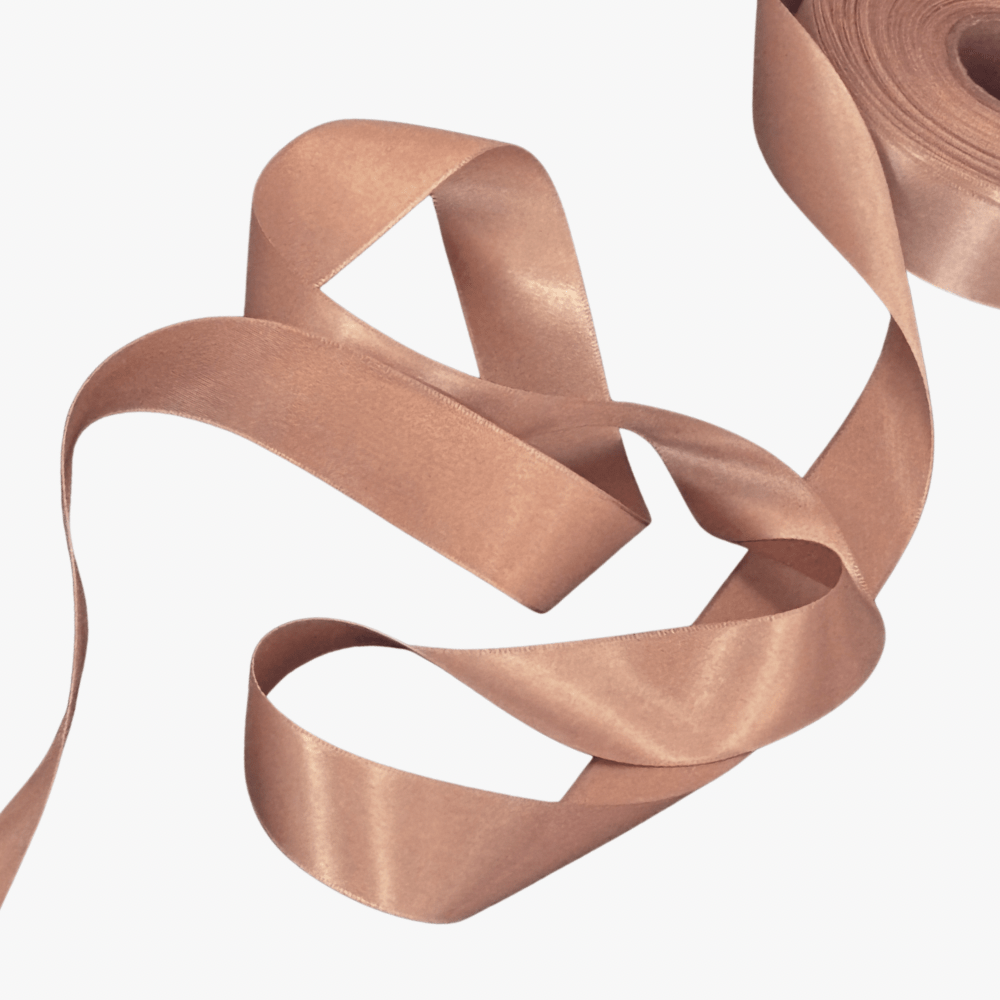 Satin Ribbon 25mm Bronze - CLEARANCE - Ragland Fabrics