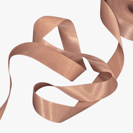 Satin Ribbon 25mm Bronze - CLEARANCE - Ragland Fabrics