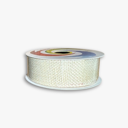 Hessian Ribbon 25mm | Cream