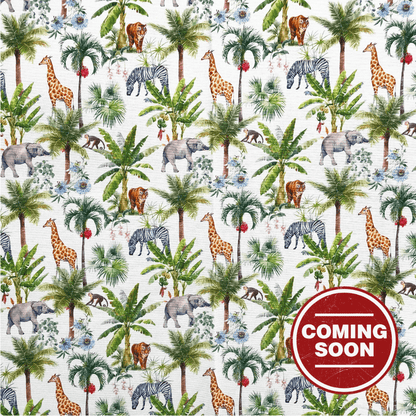 Box Weave Furnishing Tropical Safari White - Ragland Fabrics