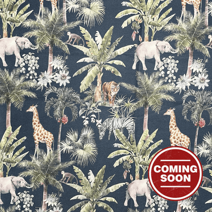 Box Weave Furnishing Night Jungle - Ragland Fabrics