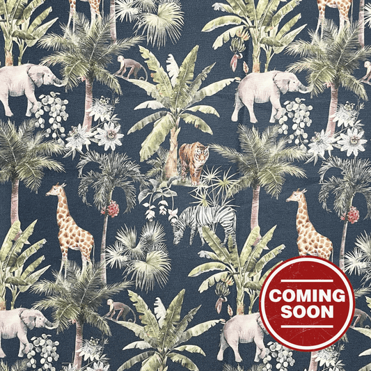 Box Weave Furnishing Night Jungle - Ragland Fabrics