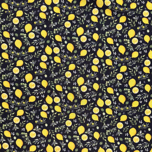 Printed Mini Matt Lemon & Olive Black