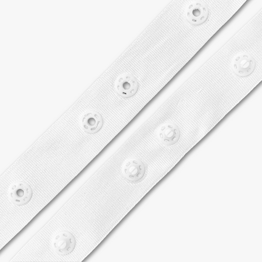 Snap Fastener Tape - 20mm | White