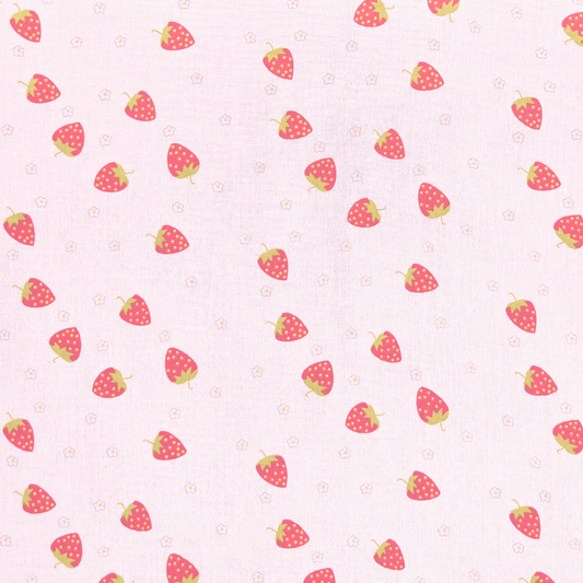 Printed Muslin Strawberry - Ragland Fabrics