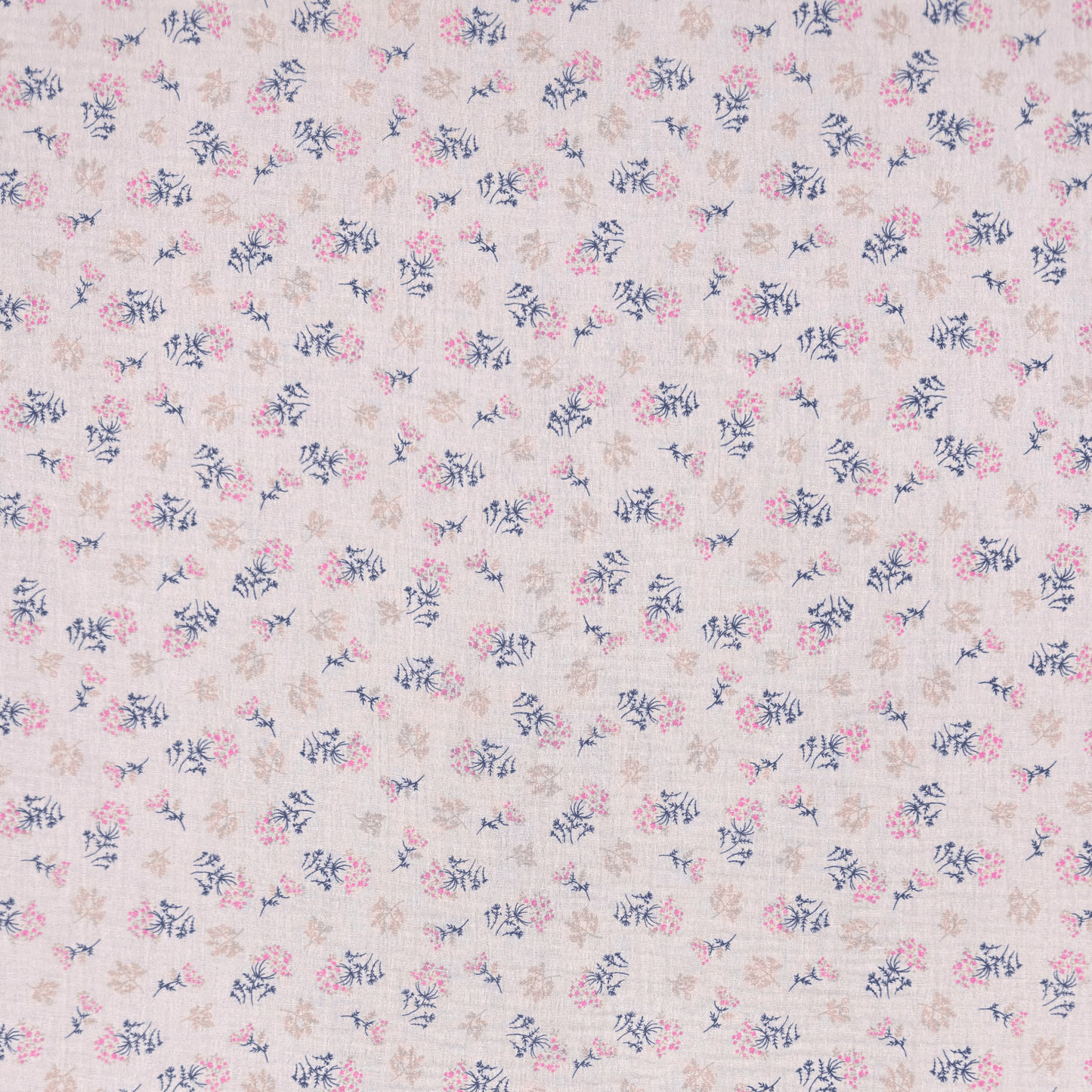 Printed Muslin Navy/Red Lavender - Ragland Fabrics