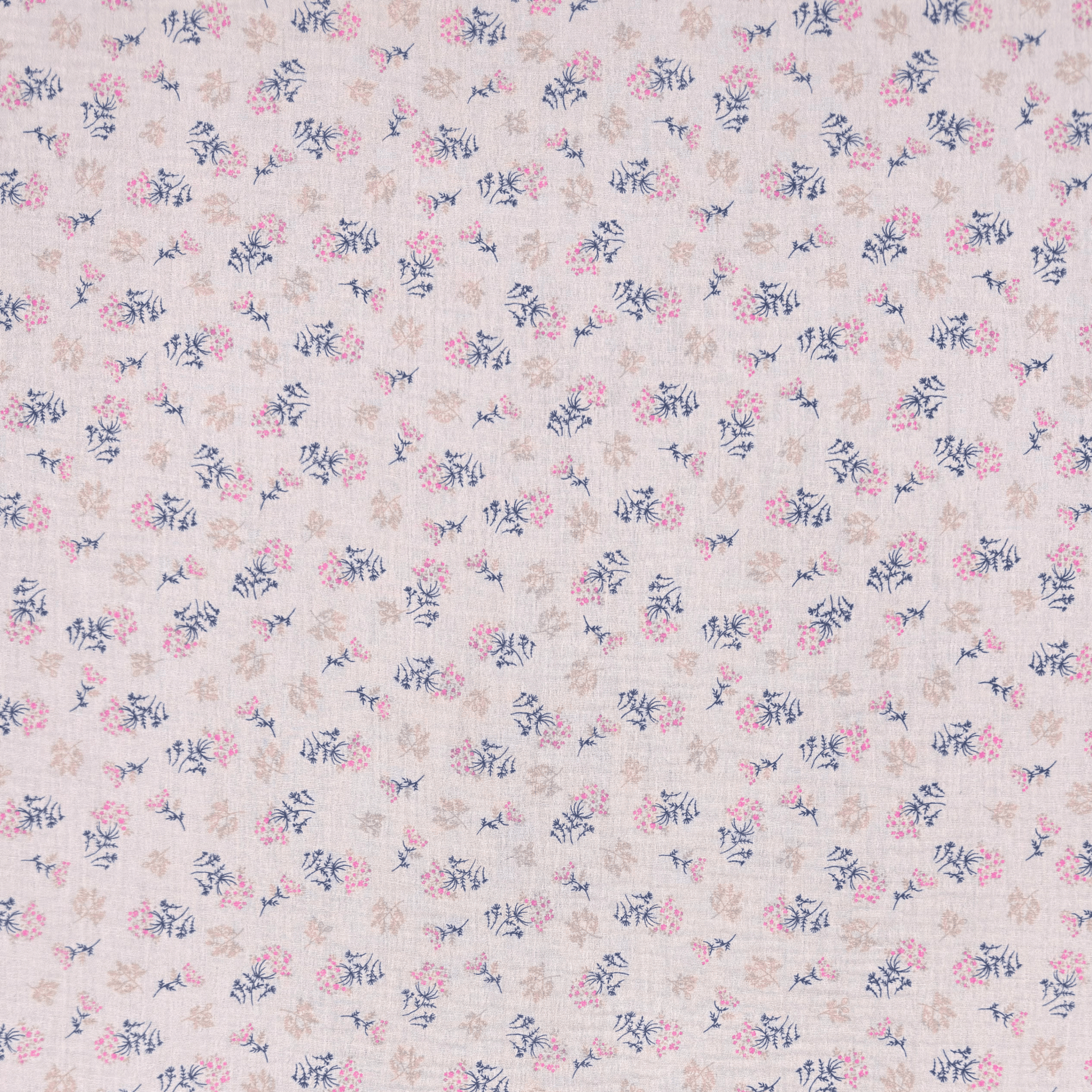 Printed Muslin Navy/Red Lavender - Ragland Fabrics