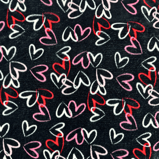 Printed Mongolian Fleece Heartfelt - Ragland Fabrics