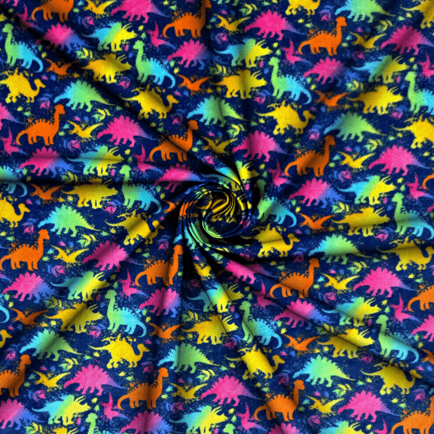 Printed Mongolian Fleece Lumo Dinosaur - Ragland Fabrics