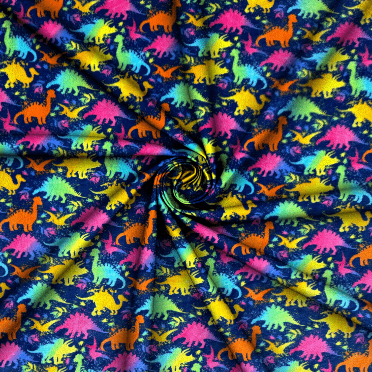 Printed Mongolian Fleece Lumo Dinosaur - Ragland Fabrics