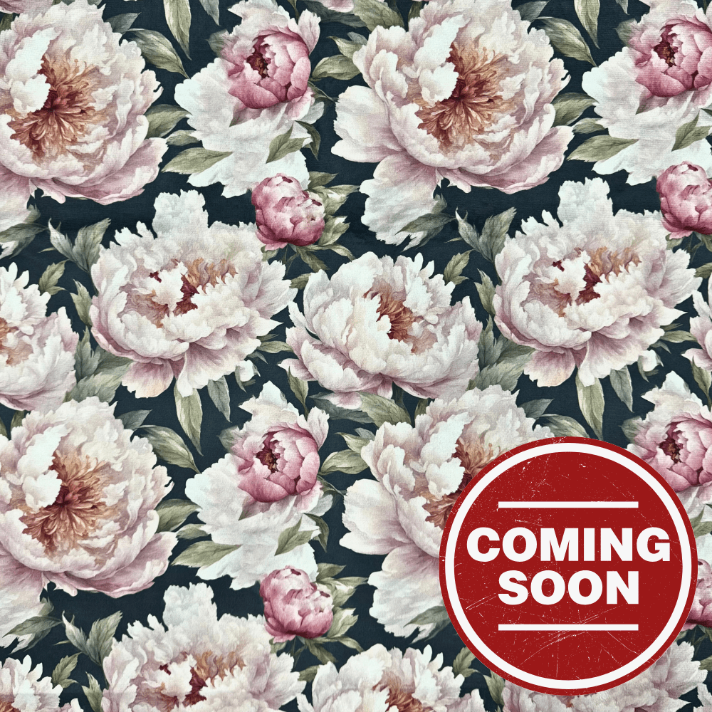 Printed Velvet Peony - Ragland Fabrics
