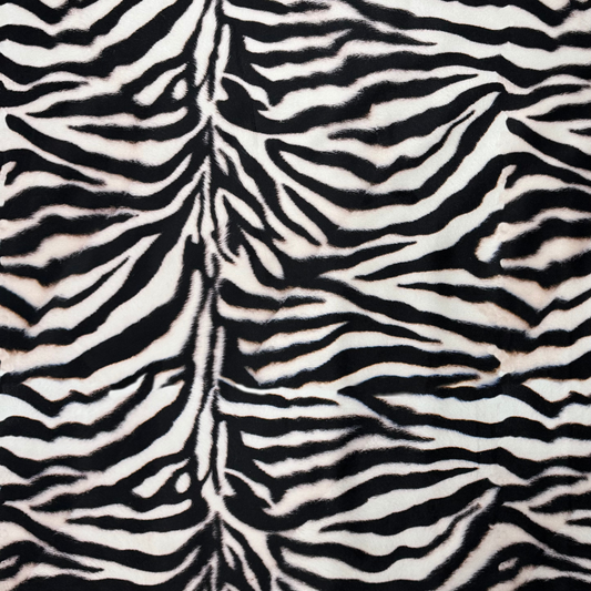 Printed Velvet Zebra Skin