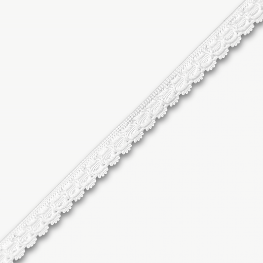 Crocodile Elastic 12mm White - Discontinued - Ragland Fabrics