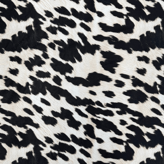 Printed Velvet Nguni Black - Ragland Fabrics